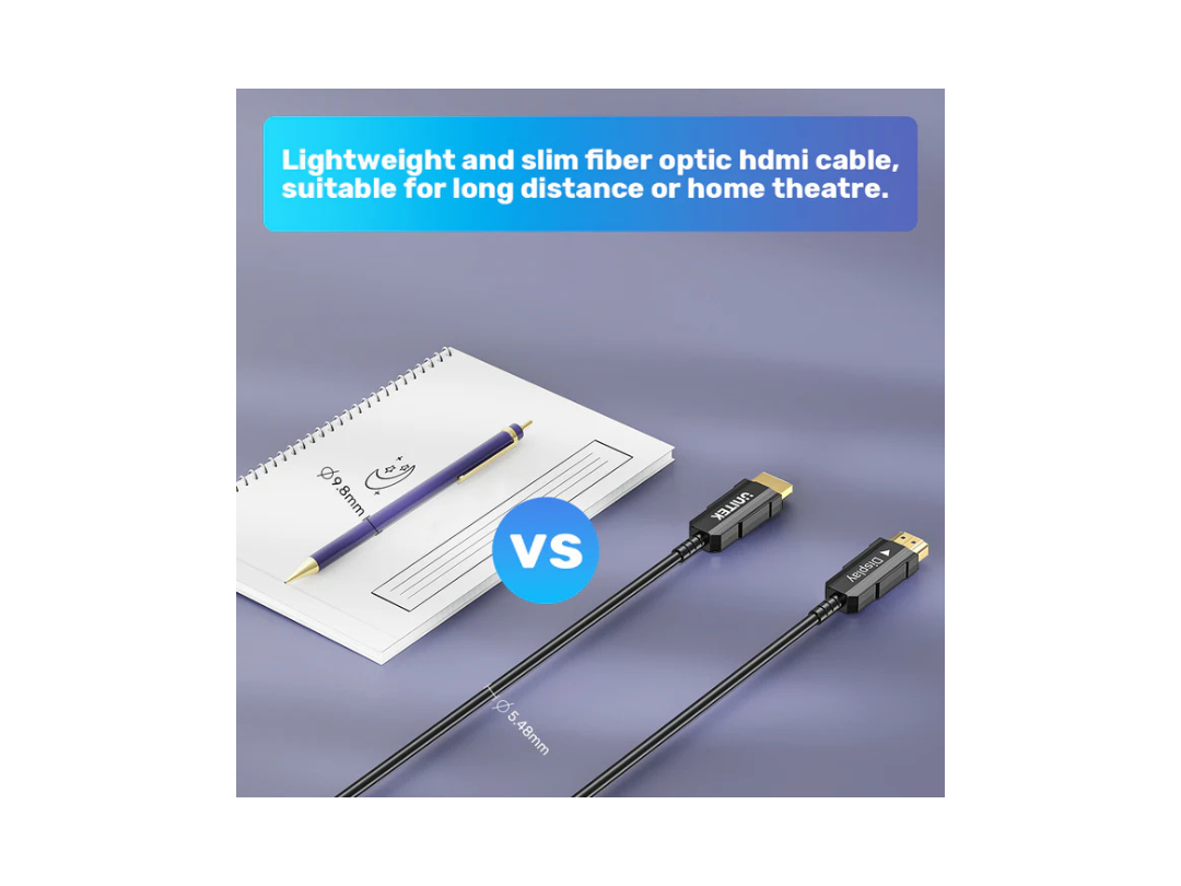 Unitek 15M 4K HDMI 2.0 Fiber Optic Cable - 60Hz, High-Speed, HDR Unitek 15M 4K HDMI 2.0 Fiber Optic Cable - 60Hz, High-Speed, HDR